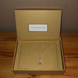 Necklace & Solitaire Earring Set